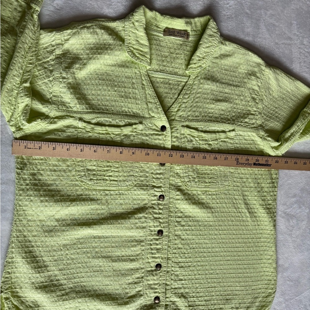 Ezzewear Light Green Top Size M Short sleeves Cotton - Picture 6 of 11